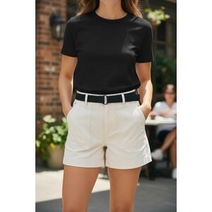 NEW Vans Women's Clark Short - White - Skate Surf Beach - Size 26 -NEW With Tags